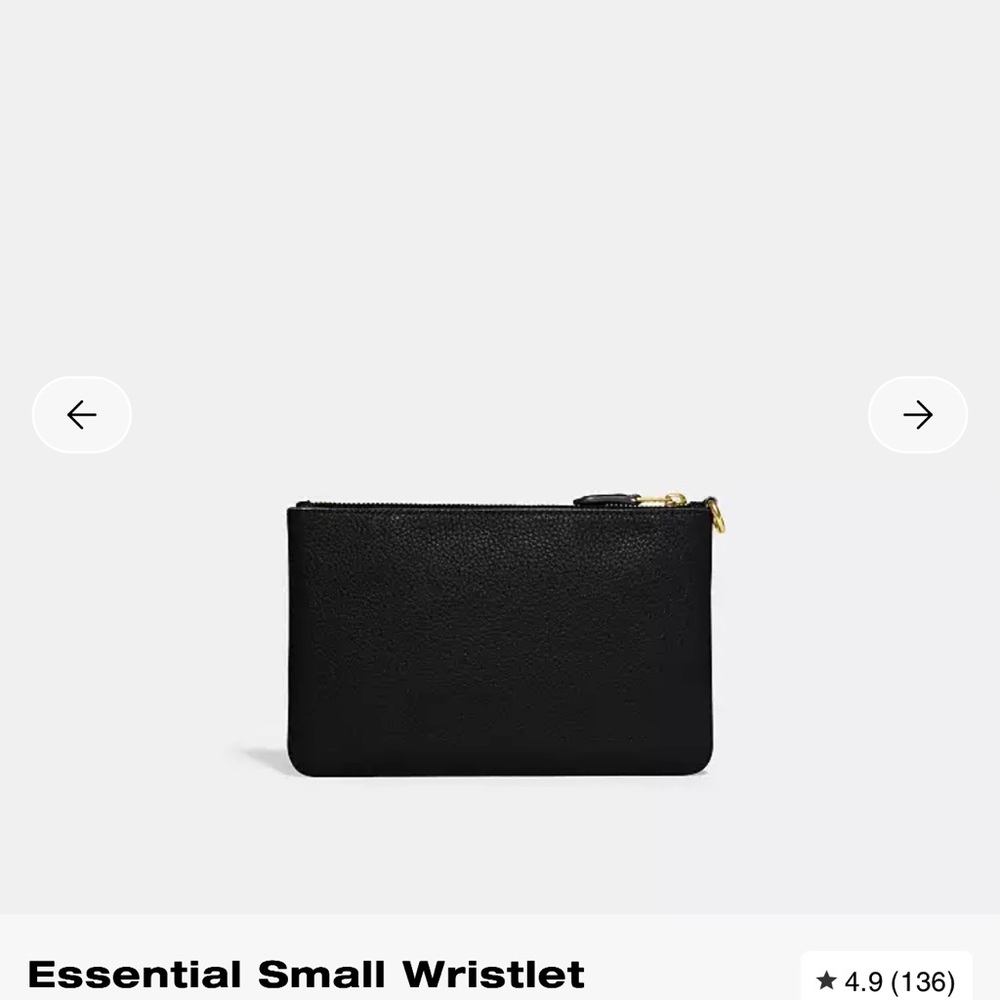 New Coach leather essential wristlet - Picture 6 of 6